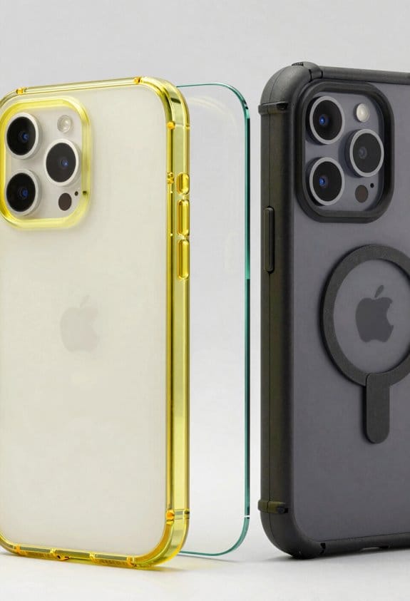 matte reduces glare and yellowing
